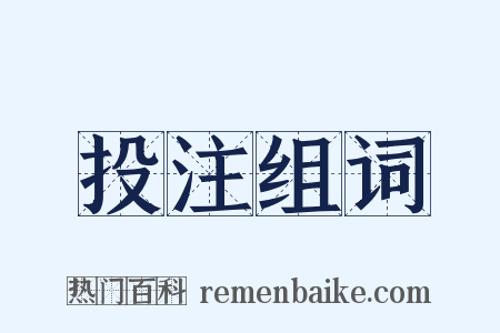 投注组词是什么意思的图片
